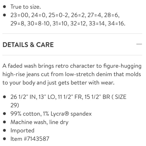 Rag & Bone Nina High Rise Ankle Cigarette Vallery Jeans Size 28 New with tags! - Picture 15 of 16